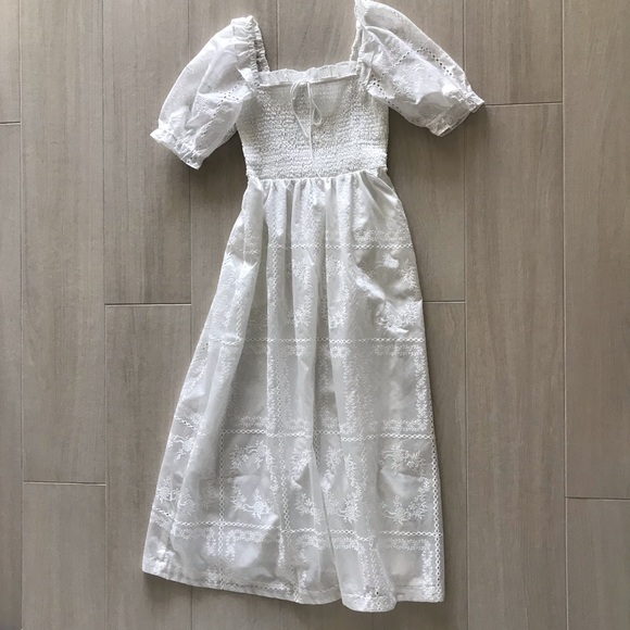 Caroline Constas White Patchwork Organza Dress - Picture 5 of 13